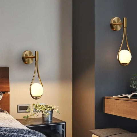 Teardrop Glass Globe Wall Lamp