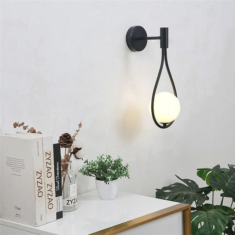 Teardrop Glass Globe Wall Lamp