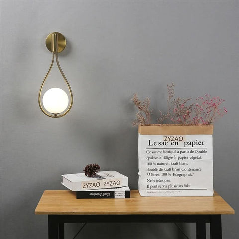 Teardrop Glass Globe Wall Lamp