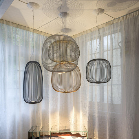Modern Sculptural Metal LED Pendant Light for Dining and Living Rooms