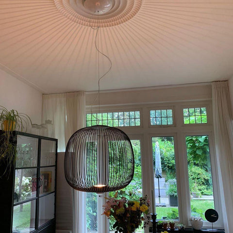 Modern Sculptural Metal LED Pendant Light for Dining and Living Rooms