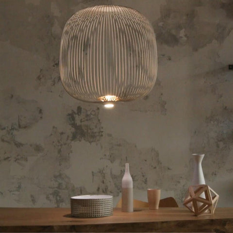 Modern Sculptural Metal LED Pendant Light for Dining and Living Rooms
