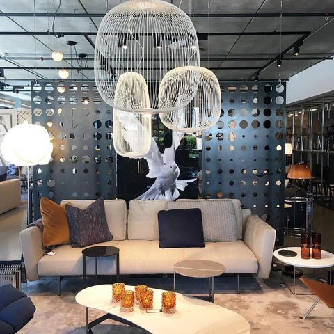 Modern Sculptural Metal LED Pendant Light for Dining and Living Rooms