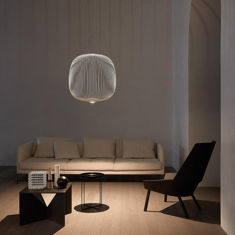 Modern Sculptural Metal LED Pendant Light for Dining and Living Rooms