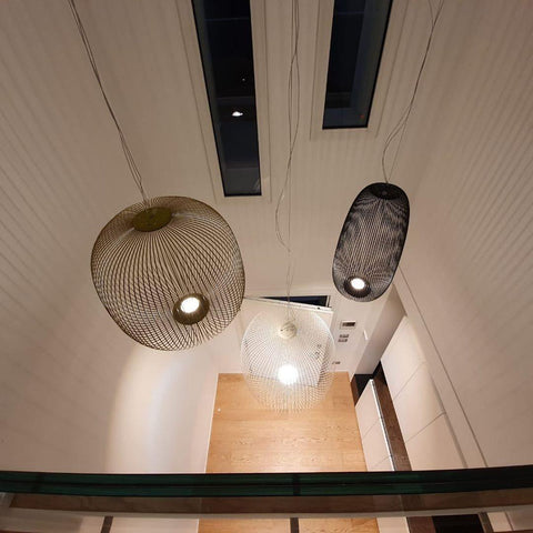 Modern Sculptural Metal LED Pendant Light for Dining and Living Rooms