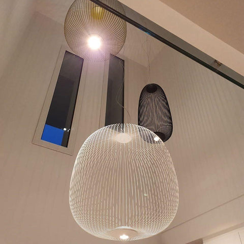 Modern Sculptural Metal LED Pendant Light for Dining and Living Rooms