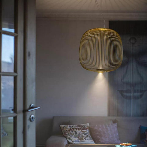 Modern Sculptural Metal LED Pendant Light for Dining and Living Rooms