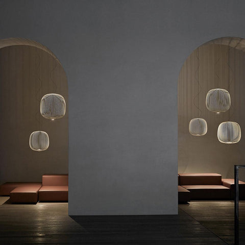 Modern Sculptural Metal LED Pendant Light for Dining and Living Rooms