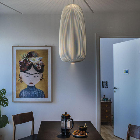 Modern Sculptural Metal LED Pendant Light for Dining and Living Rooms