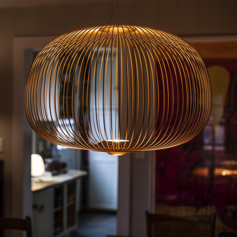 Modern Sculptural Metal LED Pendant Light for Dining and Living Rooms