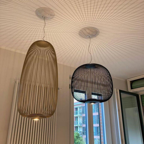 Modern Sculptural Metal LED Pendant Light for Dining and Living Rooms