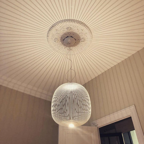 Modern Sculptural Metal LED Pendant Light for Dining and Living Rooms