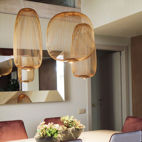 Modern Sculptural Metal LED Pendant Light for Dining and Living Rooms