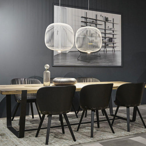 Modern Sculptural Metal LED Pendant Light for Dining and Living Rooms