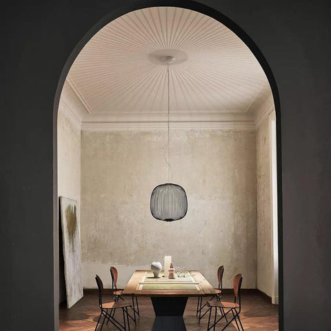 Modern Sculptural Metal LED Pendant Light for Dining and Living Rooms