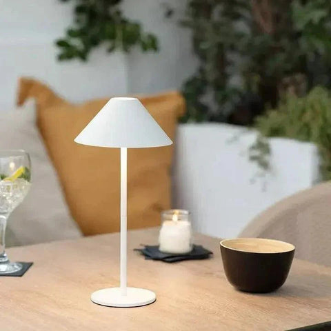 Rechargeable LED Table Lamp with Touch Dimming for Indoor or Patio Use