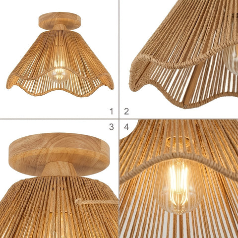 Natural Woven Paper Pendant Light