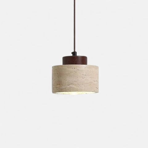 Wabi-Sabi Stone Pendant Light – Japanese Modern Bedroom Chandelier