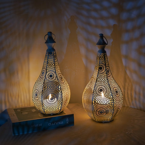 Moroccan Metal Lantern Table Lamp