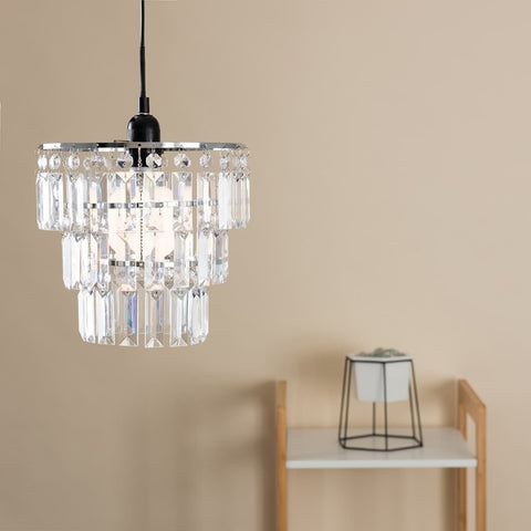 Traditional Crystal Tiered Pendant Light