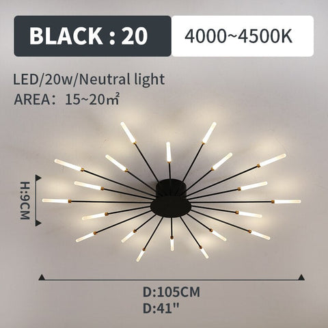 Starburst Multi-Arm LED Ceiling Light