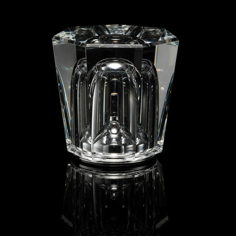 Rechargeable Faceted Acrylic Table Lamp with Diamond Pattern