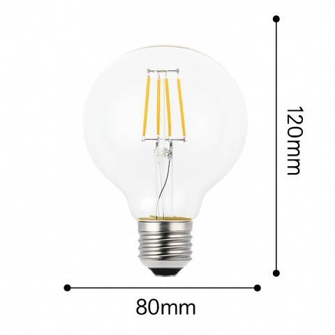 E27 LED Filament Globe Bulb for Pendant and Sconce Lighting for Home