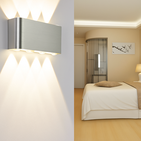 Integrated LED Wall Sconce with Up-and-Down Light for Home Interiors