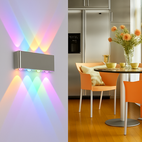 Integrated LED Wall Sconce with Up-and-Down Light for Home Interiors