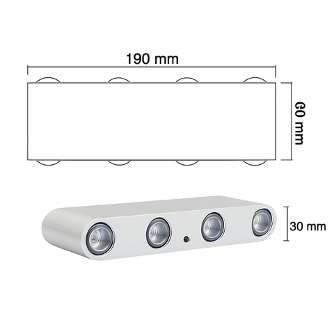 Integrated LED Wall Sconce with Up-and-Down Light for Home Interiors