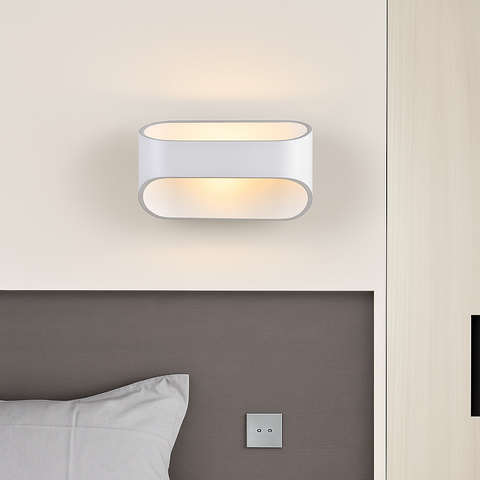 Curved Aluminum LED Wall Sconce for Soft Interior Ambient Lighting