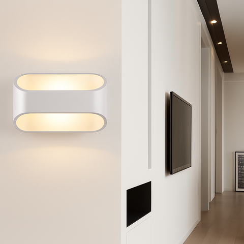 Curved Aluminum LED Wall Sconce for Soft Interior Ambient Lighting