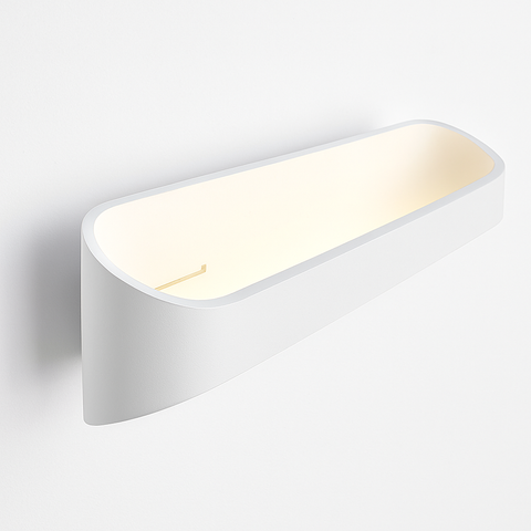 Curved Aluminum LED Wall Sconce for Soft Interior Ambient Lighting