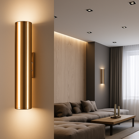 Cylindrical LED Wall Sconce for Hallway and Bedroom Accent Light