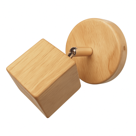 Adjustable Wooden Wall Sconce for Bedside and Living Room Lighting