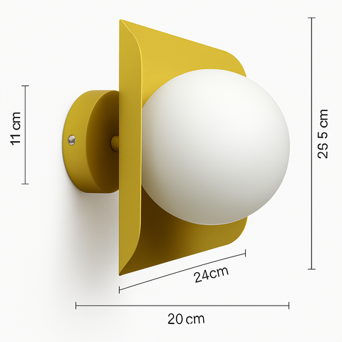 Globe Wall Sconce for Bedside and Hallway Accent Lighting for Home