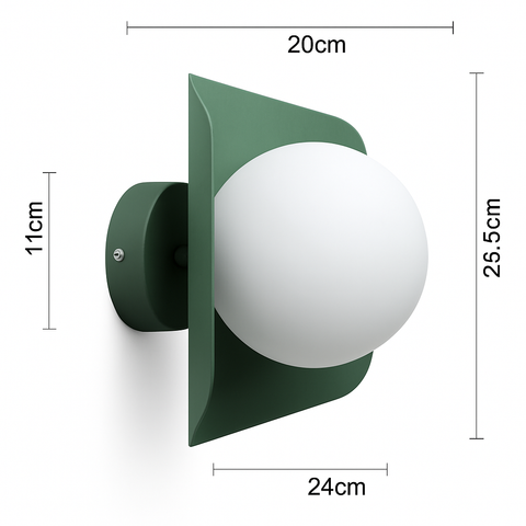 Globe Wall Sconce for Bedside and Hallway Accent Lighting for Home
