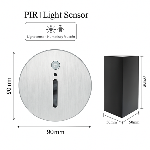 PIR Sensor LED Wall Light with Integrated Night Light for Hallways