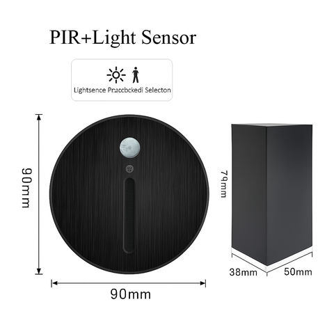 PIR Sensor LED Wall Light with Integrated Night Light for Hallways