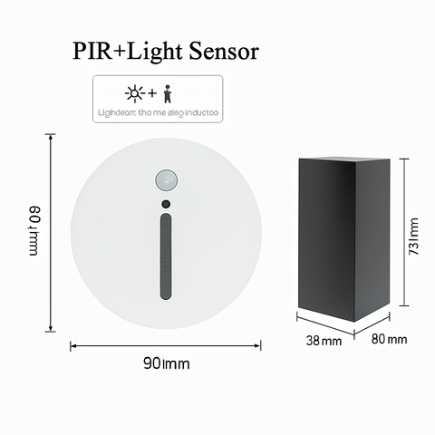 PIR Sensor LED Wall Light with Integrated Night Light for Hallways