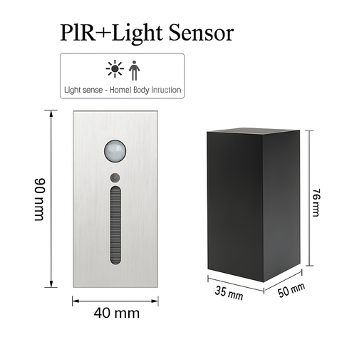 PIR Sensor LED Wall Light with Integrated Night Light for Hallways