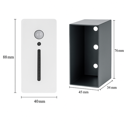 PIR Sensor LED Wall Light with Integrated Night Light for Hallways