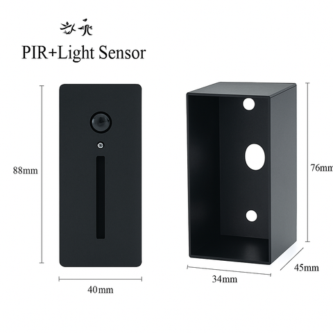 PIR Sensor LED Wall Light with Integrated Night Light for Hallways