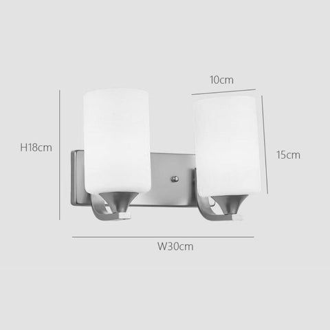 Chrome LED Wall Sconce with Frosted Glass Shade for Modern Interiors