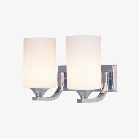 Chrome LED Wall Sconce with Frosted Glass Shade for Modern Interiors
