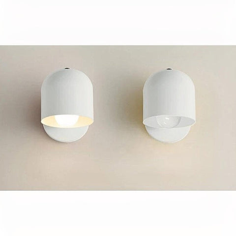 Scandinavian Metal Wall Sconce with Compact Downlight Design