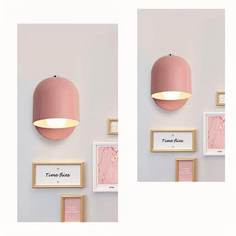 Scandinavian Metal Wall Sconce with Compact Downlight Design