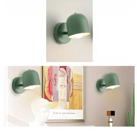 Scandinavian Metal Wall Sconce with Compact Downlight Design