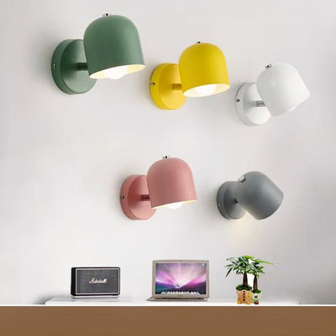Scandinavian Metal Wall Sconce with Compact Downlight Design