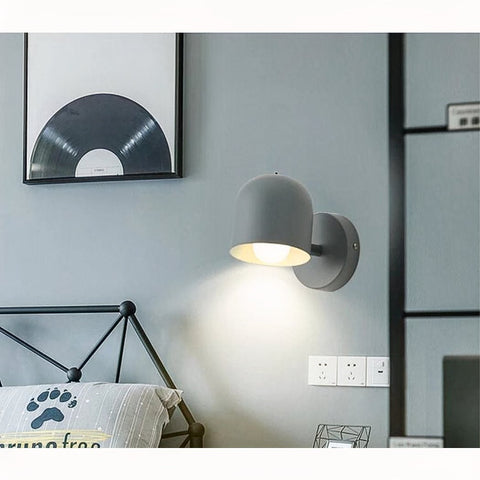 Scandinavian Metal Wall Sconce with Compact Downlight Design